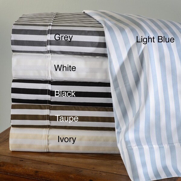 Cabana Striped 600 Thread Count Cotton Blend Sheet Set - Overstock