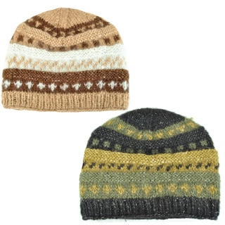 Layer Mohair Wool Hand-knit Winter Hat (Nepal)-Image