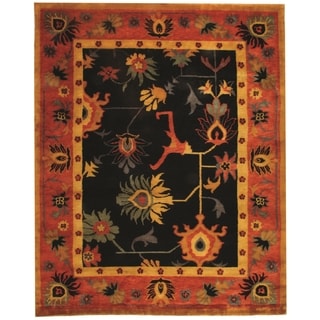 Special Offers Safavieh Hand-knotted Ancient Weave Black/ Red Wool Rug (6' x 9')
