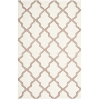 (_ _ ) Safavieh Handmade Moroccan Cambridge Ivory/ Beige Wool Rug (11' x 15')