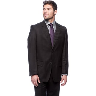 Men's Brushed Black Modern Fit 2-button Suit-Image