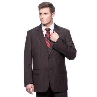 Men's Black Modern-Fit Microfiber Two-Button Suit-Image