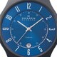Skagen Men's Titanium Mesh Bracelet and Blue Dial Watch