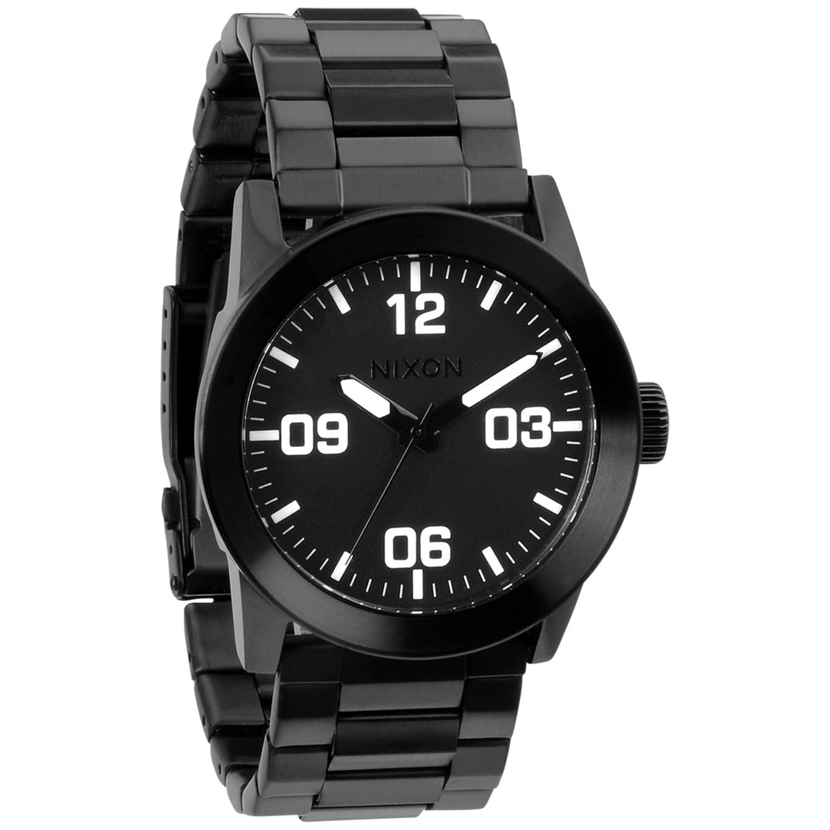 Low Price Nixon Men's Private SS A276001 Black Stainless Steel Quartz