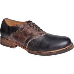 (_ _ ) Men's Bed Stu Edison Black/Teak Rustic Leather