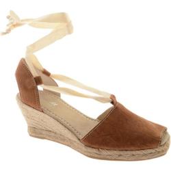 Women's Castell Classic Ankle Strap Espadrille Brown Suede-Image