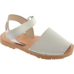 Girls' Castell Flat Ankle Strap White Leather-Image