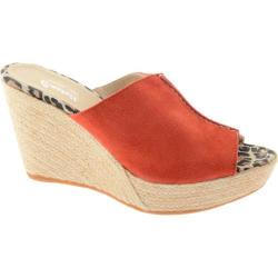 Women's Castell London Wedge Espadrille Red Suede-Image