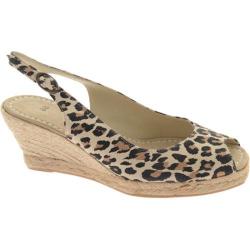 Women's Castell Sara Leopard Sling Back Espadrille Leopard Suede-Image