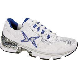 Women's Aetrex XSPRESS Fitness Runner White/Navy Mesh-Image