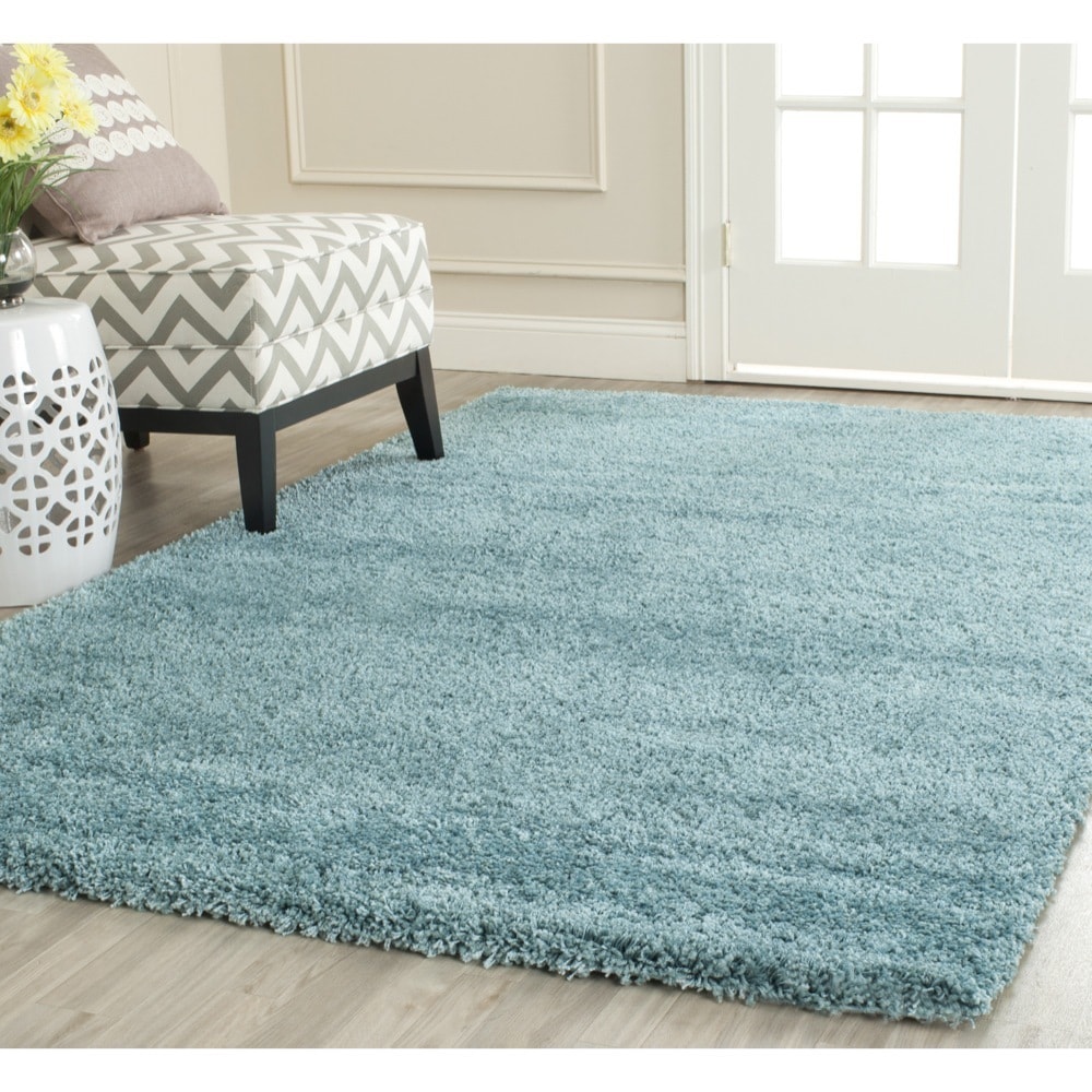 Safavieh Milan Shag Aqua Blue Rug (8' x 10') Overstock™ Shopping