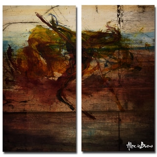 Great Prices Alexis Bueno 'Abstract' Oversized 2-piece Canvas Wall Art Set