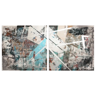 Now Sale Alexis Bueno 'Abstract' Jumbo Canvas Wall Art (2-piece Set)
