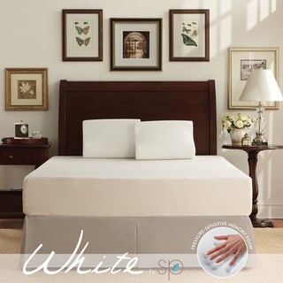 Buy Online WHITE by Sarah Peyton 10-inch Plush Support Full-size Memory Foam Mattress and Pillow Set