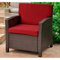 Lisbon Outdoor Resin Wicker Contemporary Chair with Corded Cushions