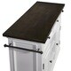 Home Styles Bermuda Kitchen Cart with Stainless Steel Top