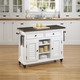 Home Styles Bermuda Kitchen Cart with Stainless Steel Top