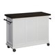 Home Styles Bermuda Kitchen Cart with Stainless Steel Top