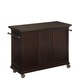Home Styles Bermuda Kitchen Cart with Stainless Steel Top