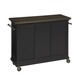 Home Styles Bermuda Kitchen Cart with Stainless Steel Top