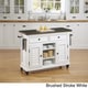 Home Styles Bermuda Kitchen Cart with Stainless Steel Top