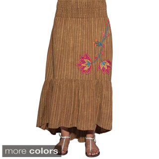 Uneven-cut Women's Boho Chic Cotton Skirt (Nepal)-Image