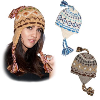 Classic Winter Hand-knit Snowboarding Hat (Nepal)-Image