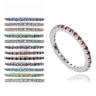 Journee Collection Sterling Silver Cubic Zirconia Eternity Band