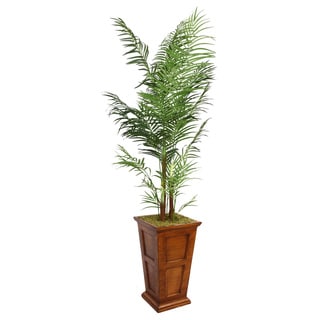 Laura Ashley 91-inch Tall Black Bamboo Tree In Fiberstone Planter 