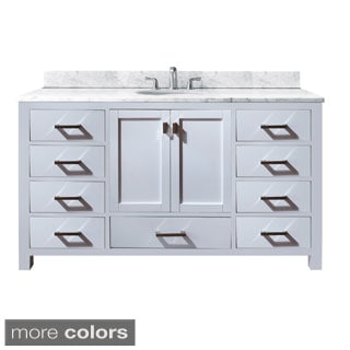 Hot Deal Avanity Modero 60-inch Single Vanity in White Finish with Sink and Top