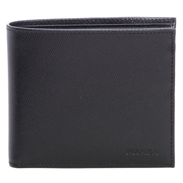 Prada Black Saffiano Leather Bi-fold Wallet - 15725790 - Overstock ...  