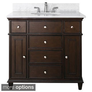 ( ._.) Avanity Windsor 36-inch Single Vanity in Walnut Finish with Sink and Top