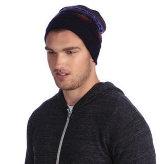 Muk Luks Men's Stripe Pattern Cuffed Cap-Image