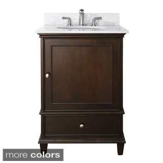 Buy Online Avanity Windsor 24-inch Single Vanity in Walnut Finish with Sink and Top