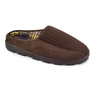 MUK LUKS Men's Ribbed Scuff with Berber Lining