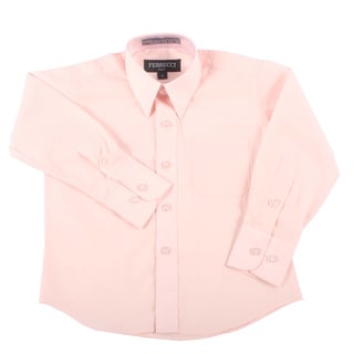 Ferrecci Boys Slim Fit Pink Collared Formal Shirt-Image