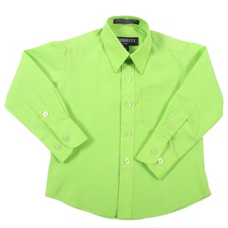 Ferrecci Boys Slim Fit Green Collared Formal Shirt-Image