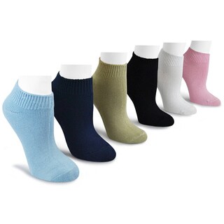 MUK LUKS Women's 6 Pair Pack Rayon from Bamboo No Show Socks-Image