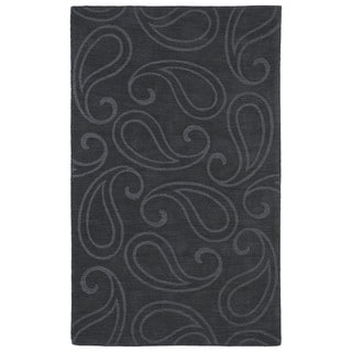 Low Price Trends Charcoal Paisley Wool Rug (9'6 x 13'6)