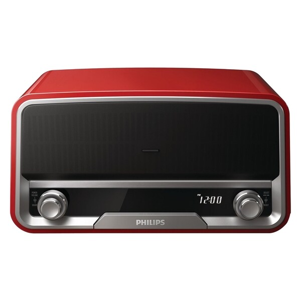 Philips ORD7100R Desktop Clock Radio - 10 W RMS - Stereo - Apple Dock