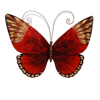 Handcrafted Red Butterfly Wall Art (Philippines)