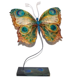 @@@ >  Handcrafted Table Butterfly Peacock Art Piece (Philippines)