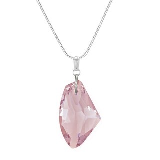 Jewelry by Dawn Large Pink Crystal Galactic Sterling Silver Necklace