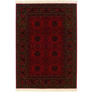 ###  Kashimar Afghan/Nomad Red 6'6" x 10'1" Rug