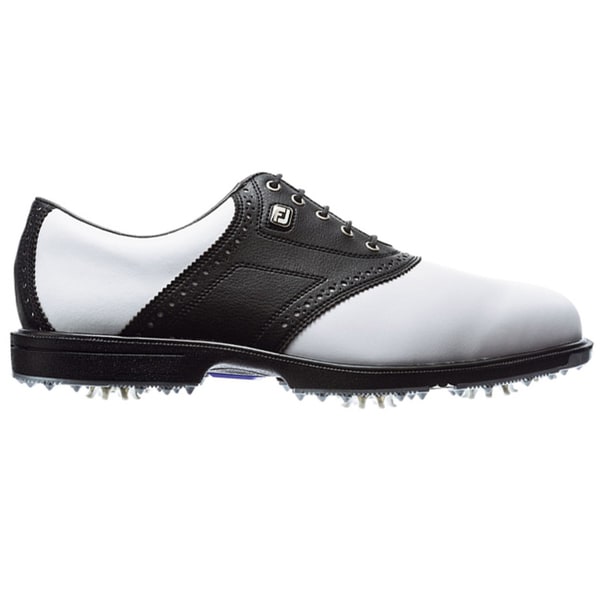 Golf Shoe Black White Saddle 25