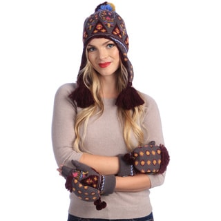 MUK LUKS Faux Fur Lined Helmet and Glove Mitt-Image