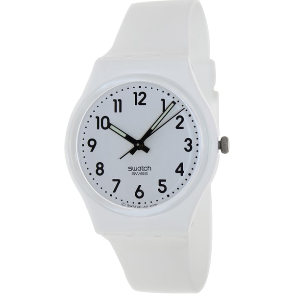 Swatch Men's Originals GW151 White Plastic Quartz Watch with White Dial