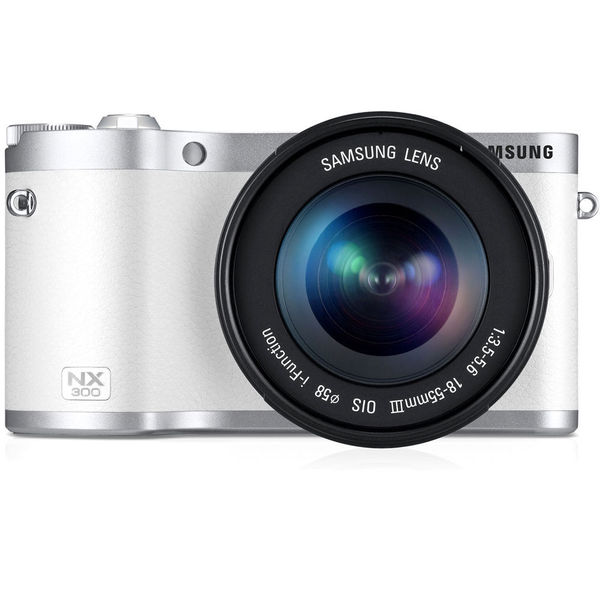 Samsung NX300 20.3MP White Mirrorless Digital Camera with 18-55mm Lens