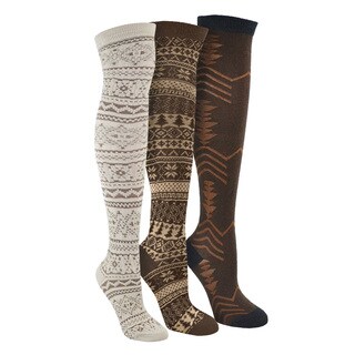 MUK LUKS 'Brown Pack' Over the Knee 3 Pair Pack-Image