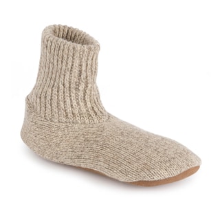 MUK LUKS Morty - Men's Ragg Oatmeal Wool Slipper Sock